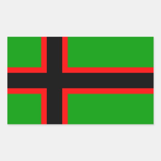 カレリア国旗 長方形シール (正面)