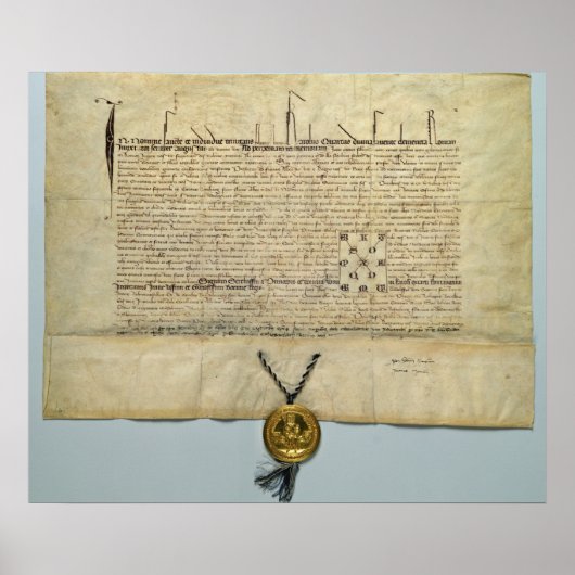 カレル4世の神聖ローマ皇帝のブル ポスター (正面)