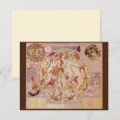 カレル・アラールによるヴィンテージ天文学、天体地図 (正面/裏面)