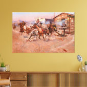 カレル・マリオン・ラッセルによる。45度の煙（1908年） キャンバスプリント (インサイチュ (リビング))