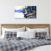 カレル・M・ラッセルの湖畔のキャンプ場 キャンバスプリント (インサイチュ (寝室))