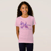 カレンという女の子の名前。Kのモノグラムとハート Tシャツ (正面フル)