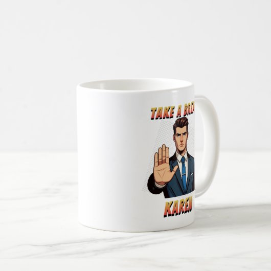 カレンに皮肉をおもしろい言う コーヒーマグカップ (正面右)