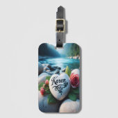 カレンのハートストーンバイザリバー ラゲッジタグ (正面縦)