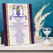 カレンの詩を書いたキリスト教銘板 フォトプラーク (側面)