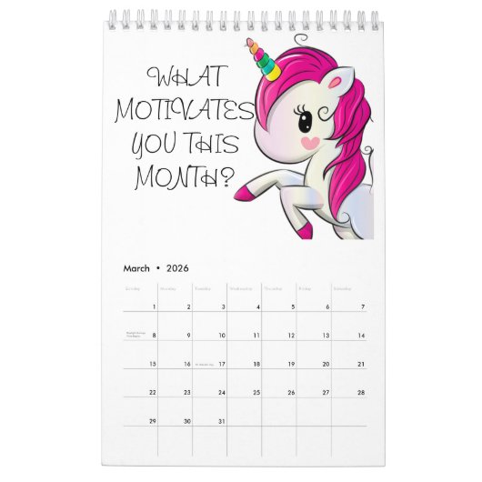 カレンやる気を起こさせるダー カレンダー (3月 2026)