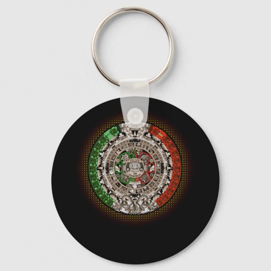 カレンアステカダーサンストーンメキシコ美術彫刻 キーホルダー (正面)