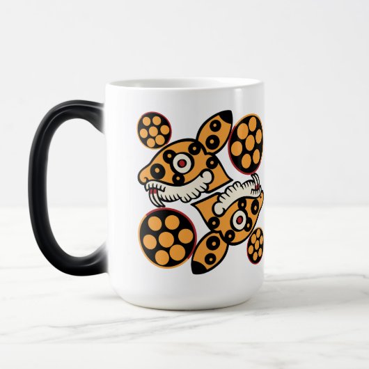 カレンアステカダー日付14 - Ocelotl モーフィングマグカップ (左)