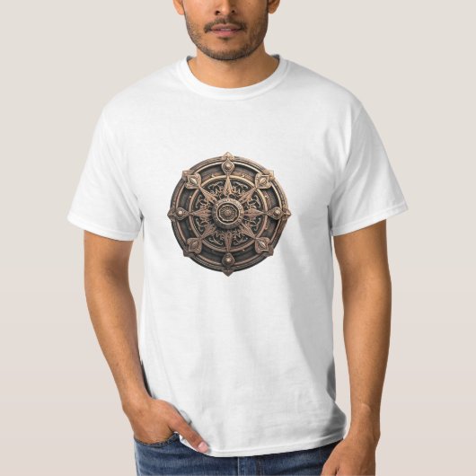 カレンアステカダーTシャツ – 古代マヤと彼女アステカ Tシャツ (正面)