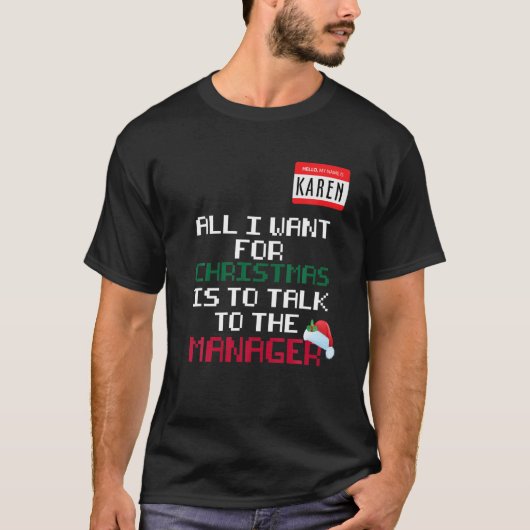 カレンクリスマスコスチュームおもしろいセーターX-Mas Holida Tシャツ (正面)