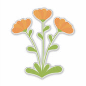 カレンジュラカスタムフラワー切りビニールシール シール (正面)