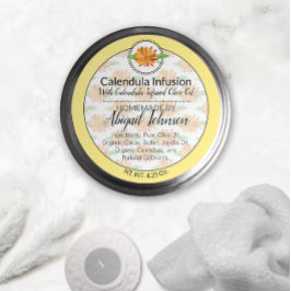 カレンジュラワイルドフラワー手作りアーティザンギフトラベル ラウンドシール