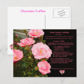 カレンズチョコレートトリュフレシピ葉書 ポストカード (正面/裏面)