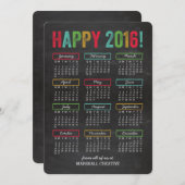 カレンダカラフルーのビジネスホリデーカード シーズンカード (正面/裏面)