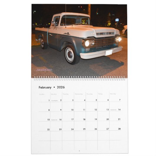 カレンダチェイエンヌクルーズナイツトラック カレンダー (2月 2026)