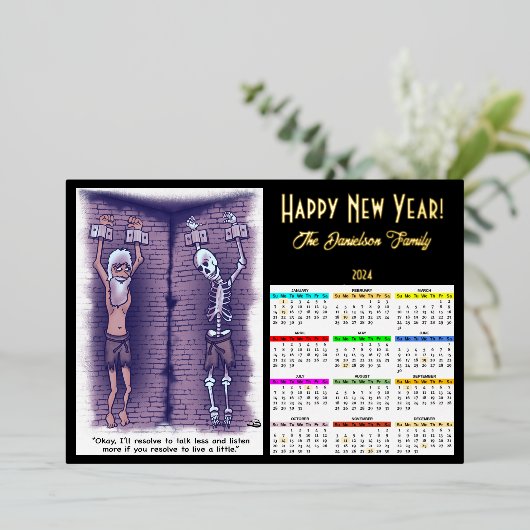 カレンダホイルカードを少し新しい年に生きる 箔シーズンカード (立ち正面)