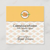 カレンダラワイルドフラワーホームメイドバス&体ギフトラベル スクエア名刺 (正面)