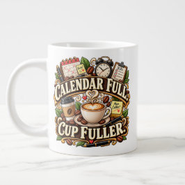 カレンダーいっぱい カップもいっぱい オフィスコーヒー ジャンボコーヒーマグカップ