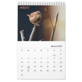 カレンダーからありとあらゆる美しい鳥自然 カレンダー (1月 2027)