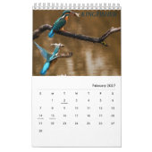 カレンダーからありとあらゆる美しい鳥自然 カレンダー (2月 2027)