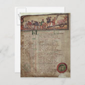 カレンダーから干し草を作って耕す ポストカード (正面/裏面)