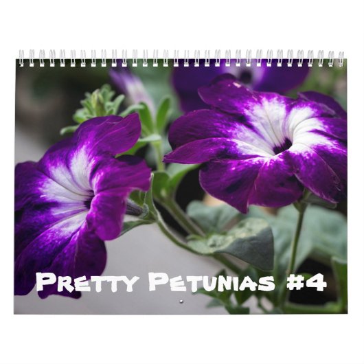 カレンダーかわいらし- Petunias #4 カレンダー (カバー)