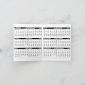 カレンダーが付いている写真のメリークリスマスカードを挿入して下さい シーズンカード (内部)