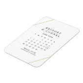 カレンダーで鉛筆金ゴールド行の日付の保存 マグネット (左側)