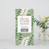 カレンダーとロゴ – 金ゴールドグリーン支店 – ビジネス シーズンカード (スタンド正面)