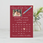 カレンダーに鉛筆を入れモダンる セーブザデート (スタンド正面)