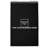 カレンダーに黒のビジネスブランド カレンダー (カバー)