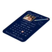 カレンダーにPencil Us In モダン"日付を保存 マグネット (左側)