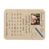 カレンダーにPencil Us In モダン"日付を保存 マグネット (横)