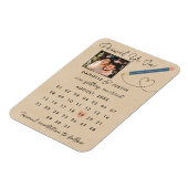 カレンダーにPencil Us In モダン"日付を保存 マグネット (左側)