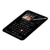 カレンダーにPencil Us In モダン"日付を保存 マグネット (左側)