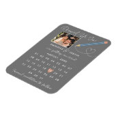 カレンダーにPencil Us In モダン"日付を保存 マグネット (左側)