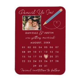 カレンダーにPencil Us In モダン"日付を保存 マグネット