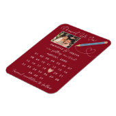 カレンダーにPencil Us In モダン"日付を保存 マグネット (左側)