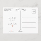 カレンダーにPencil Us In モダン"日付を保存 案内ポストカード (裏面)