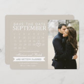 カレンダーのお知らせを保存する|結婚式 招待状 (正面/裏面)