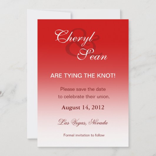 カレンダーのページの保存日付のラスベガスの写真 セーブザデート (裏面)