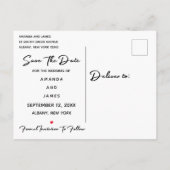 カレンダーのボール紙の保存の私達を日付書いて下さい 案内ポストカード (裏面)