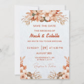 カレンダーのマーク:日付の保存 招待状 (正面)