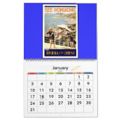 カレンダーのヴィンテージ旅行ポスター2 カレンダー (1月 2027)