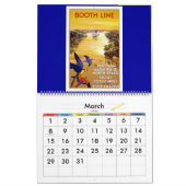 カレンダーのヴィンテージ旅行ポスター2 カレンダー (3月 2026)