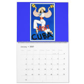 カレンダーのヴィンテージ旅行ポスター カレンダー (1月 2027)