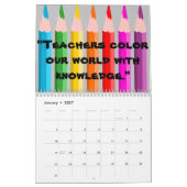 カレンダーの先生 カレンダー (1月 2027)