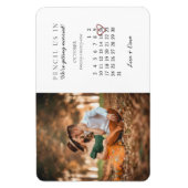 カレンダーの月の結婚発表を保存 マグネット (縦)