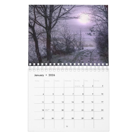 カレンダーの素晴らしい風景 カレンダー (1月 2026)