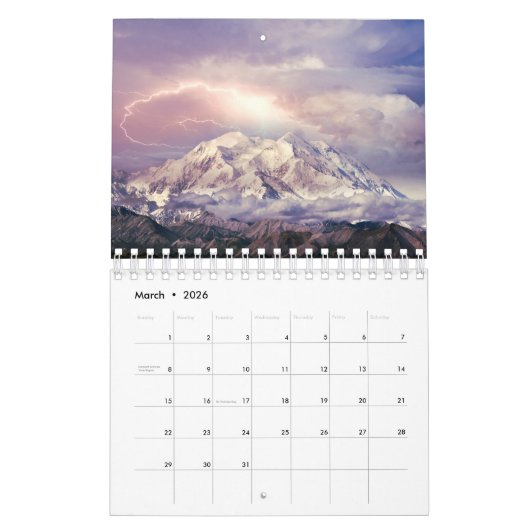 カレンダーの素晴らしい風景 カレンダー (3月 2026)